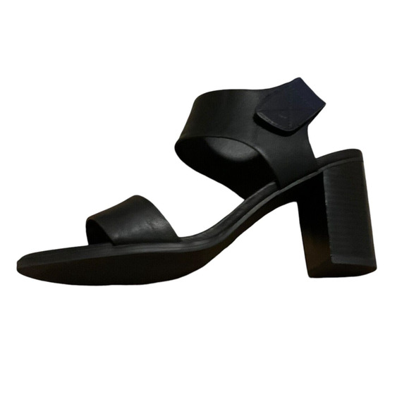 Soda WAIT-AS Women's Black Size 10 Block Heel Sandals Open Toe Adjustable Strap - Picture 3 of 11